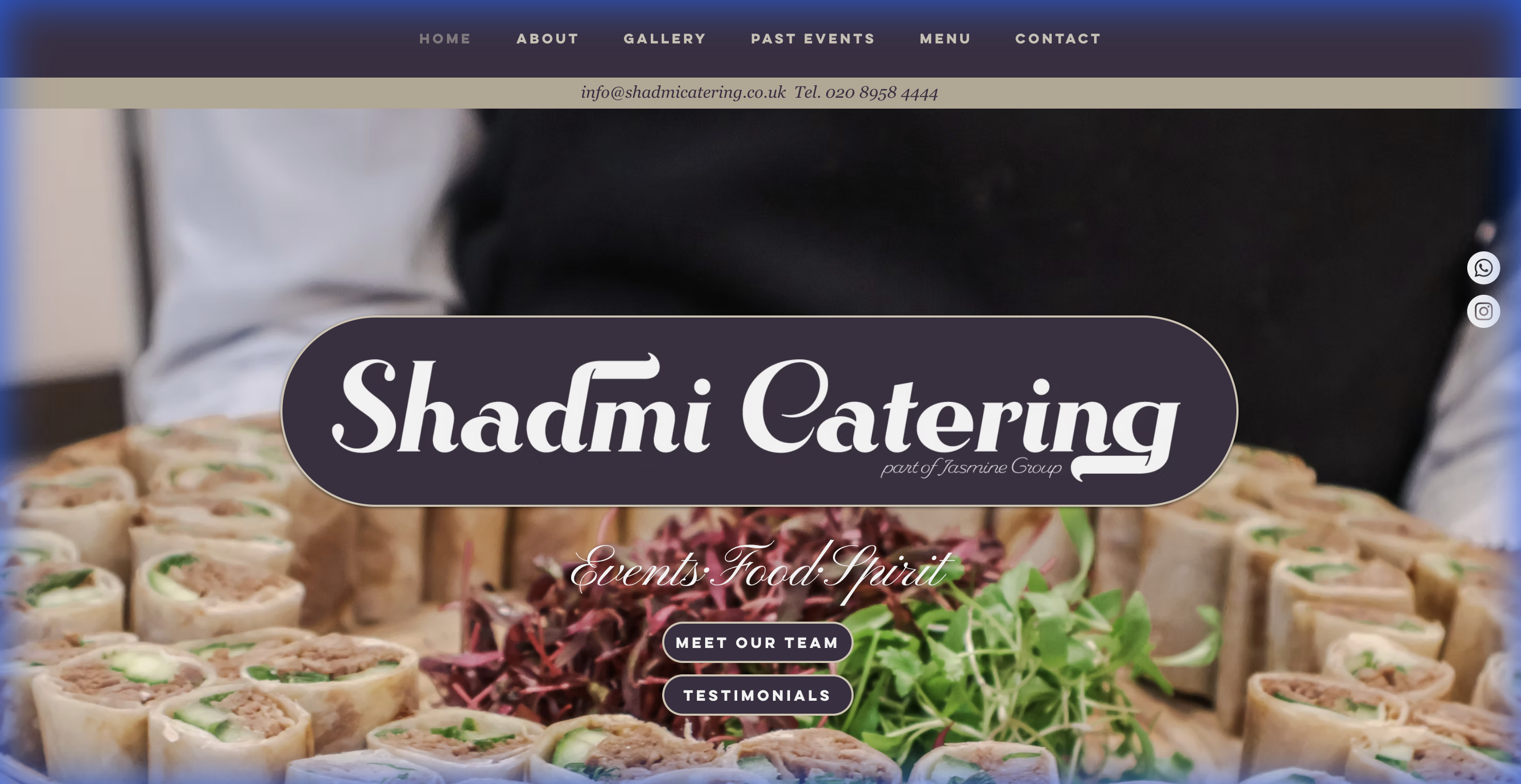 Shadmi Catering Homepage