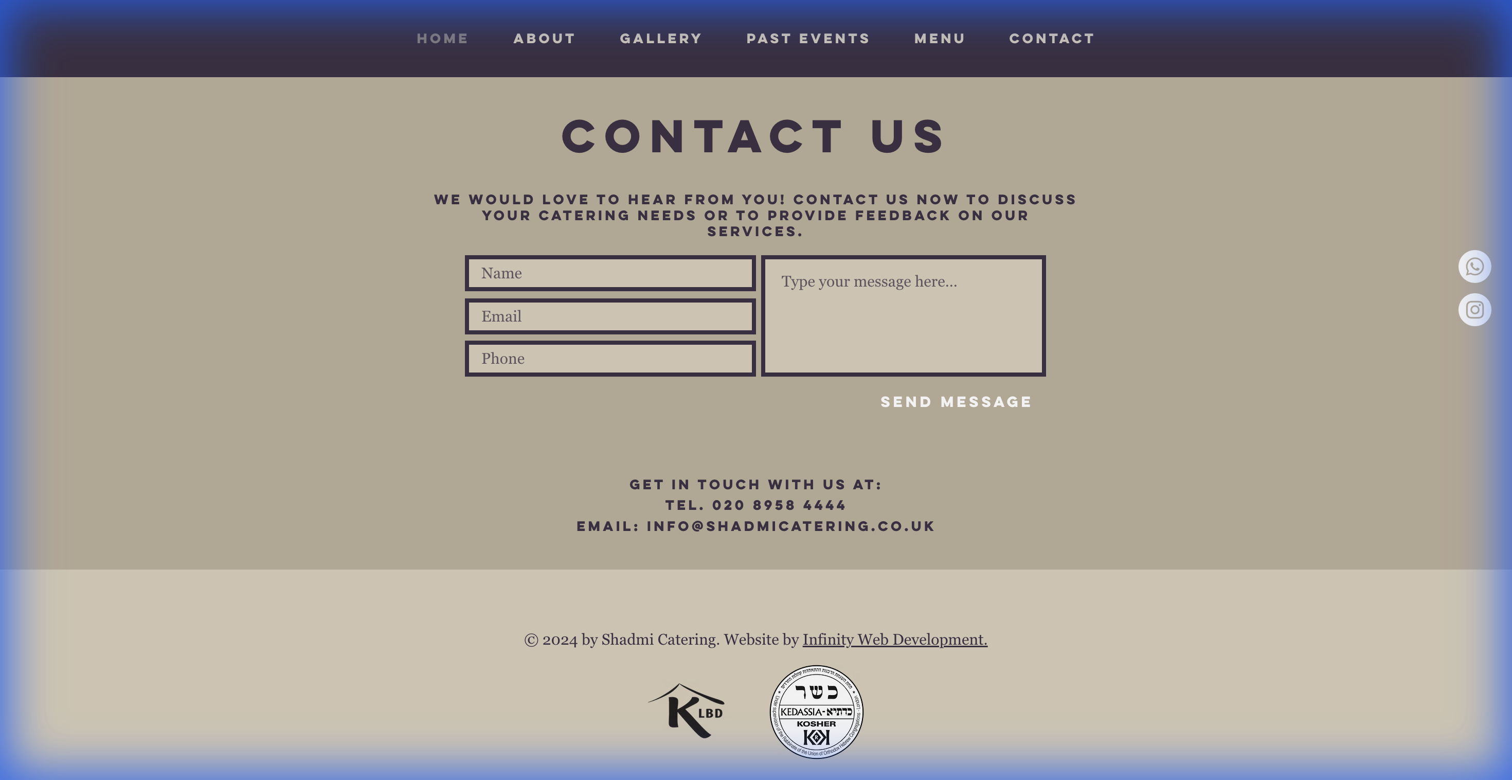 Shadmi Catering Contact